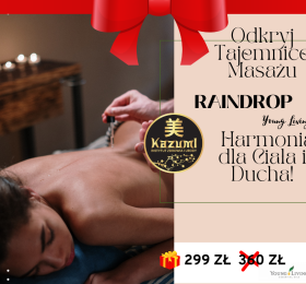 Voucher na masaż Raindrop od Young Living Harmonia dla Ciała i Ducha