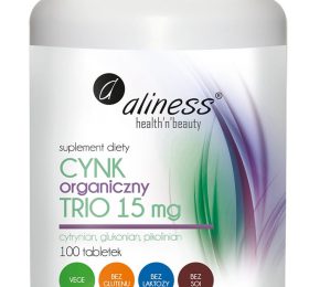 Aliness, Cynk Organiczny Trio 15 mg x 100 tabl. wspomaga układ odpornościowy