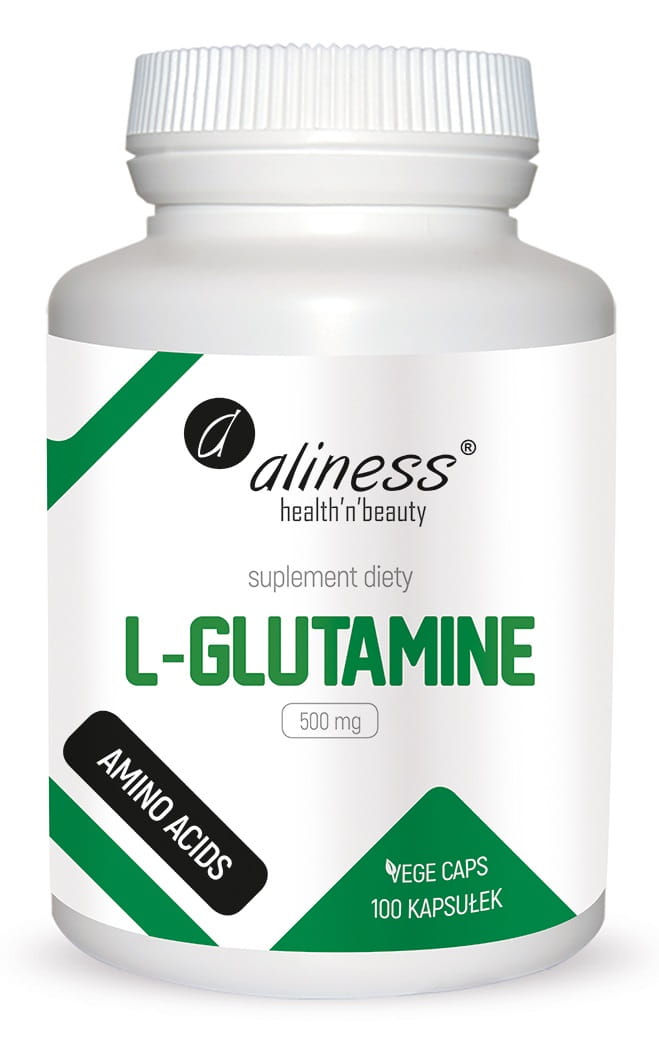 Aliness, L-Glutamine 100 Vege kaps wspomaga regenerację tkanek