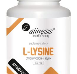 Aliness, L-Lysine 100 kaps.  wspiera syntezę kolagenu