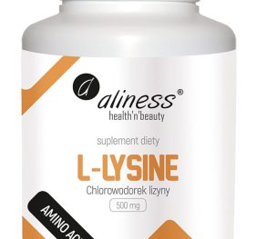 Aliness, L-Lysine 100 kaps.  wspiera syntezę kolagenu