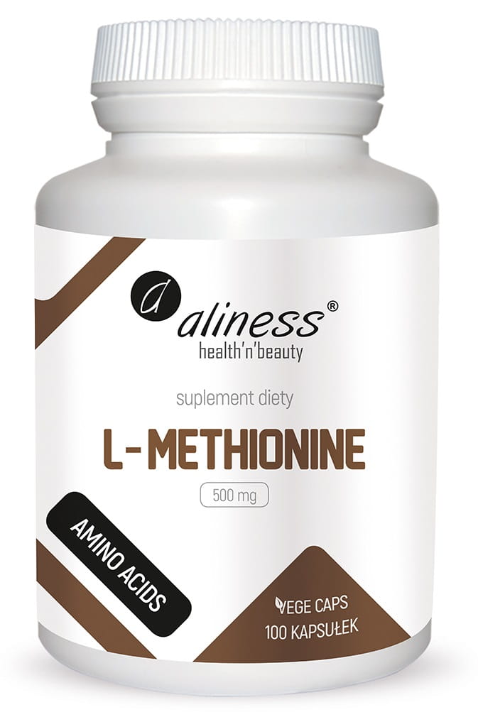 Aliness, L-Methionine 100 Kaps. wspomaga proces odtruwania organizmu