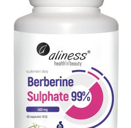 Aliness, Berberine Sulphate 99% 60 kaps. reguluje metabolizm cukrów