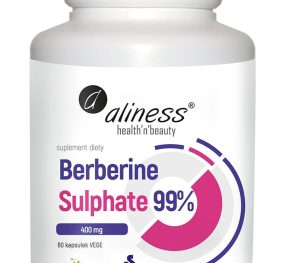 Aliness, Berberine Sulphate 99% 60 kaps. reguluje metabolizm cukrów