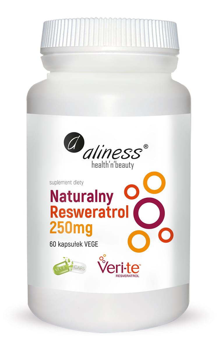 Aliness, Naturalny Resweratrol Veri-Te 250 mg 60 kaps.