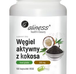 Aliness, Węgiel aktywny z kokosa 100 kaps. wspiera trawienie