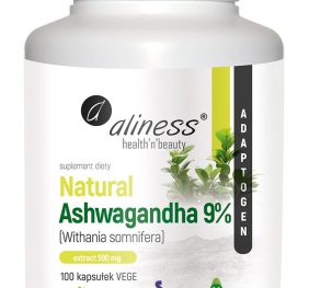 Aliness, Natural Ashwagandha 9% 100 kaps.