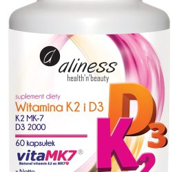 Aliness, Witamina K2 i D3, 100mcg, 60 kaps.