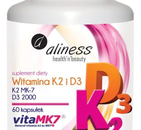 Aliness, Witamina K2 i D3, 100mcg, 60 kaps.