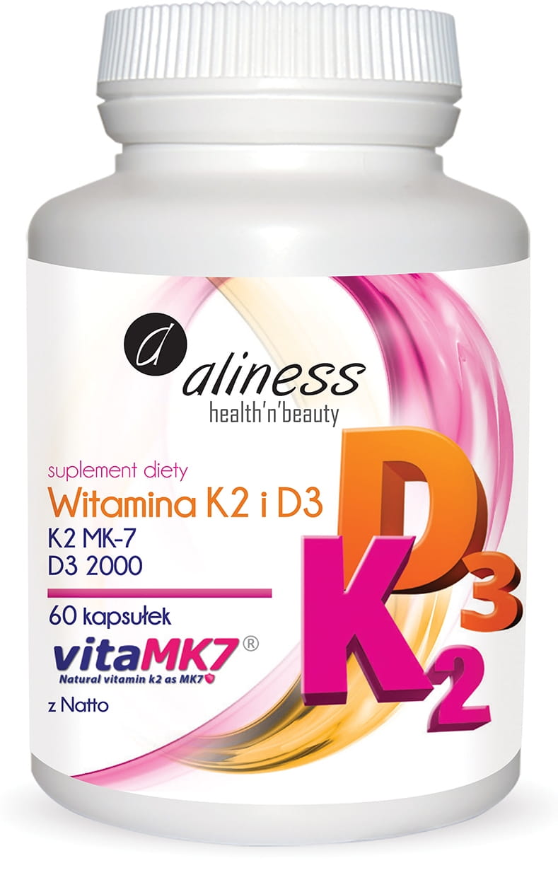 Aliness, Witamina K2 i D3, 100mcg, 60 kaps.