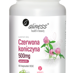 Aliness, Czerwona koniczyna extract 8%, 100 vege kaps. 500mg