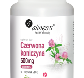 Aliness, Czerwona koniczyna extract 8%, 100 vege kaps. 500mg