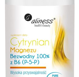 Aliness, Cytrynian Magnezu BEZ. 100% z B6 (P-5-P), 250g proszek