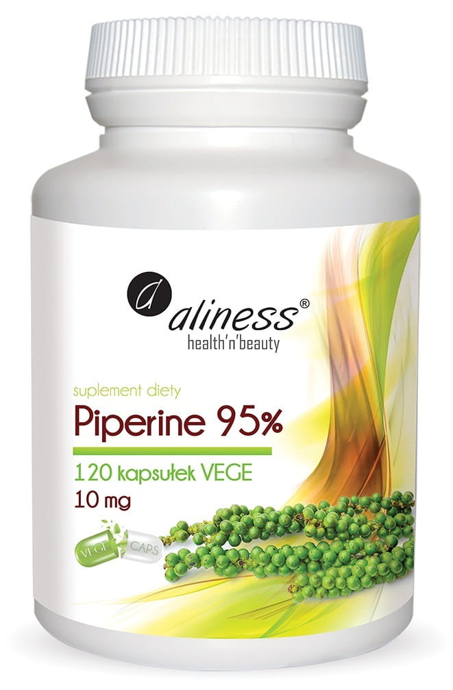 Aliness, Piperine 95% 10mg  120kaps.  wspomaga proces odchudzania