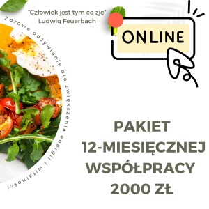Pakiet 12 miesięcznej współpracy z dietetykiem